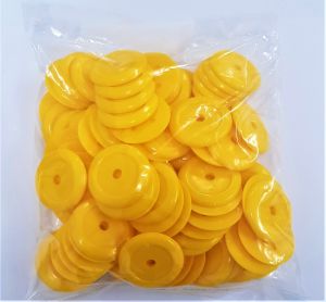 Yellow Plastic Washers (100)